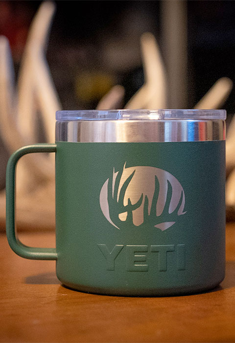 Green Yeti Handle Mug